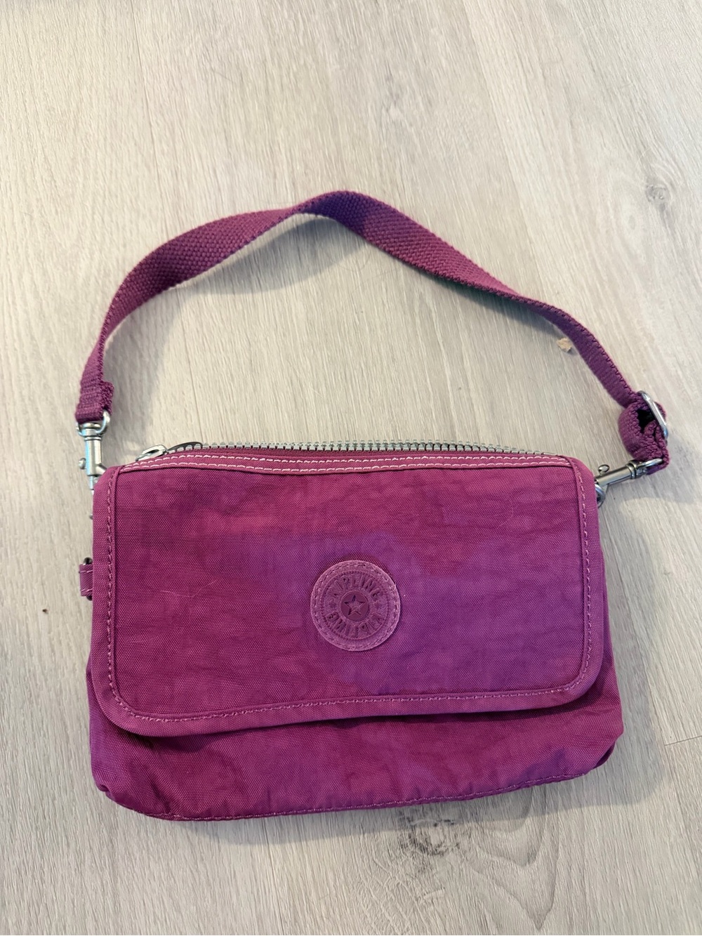Kipling purple nylon bag